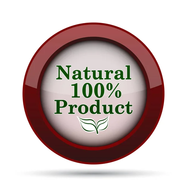 100 Icône de produit naturel pour cent — Photo