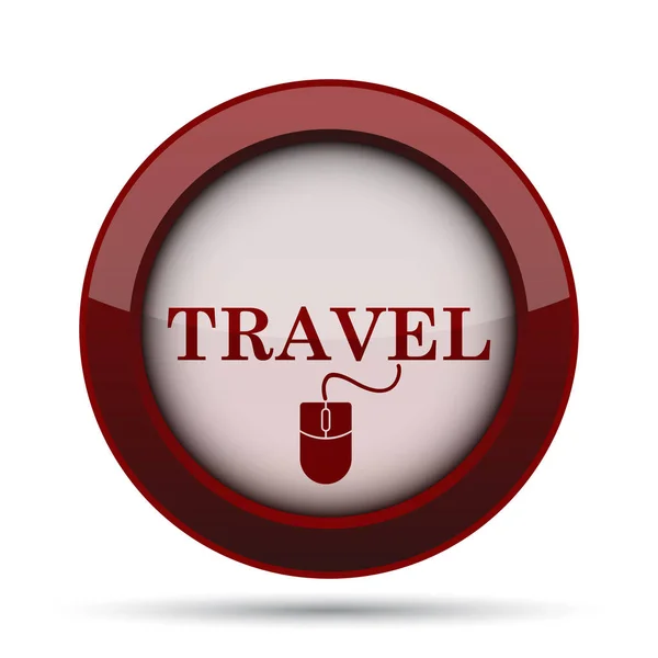 Travel icon. Internet button on white background.