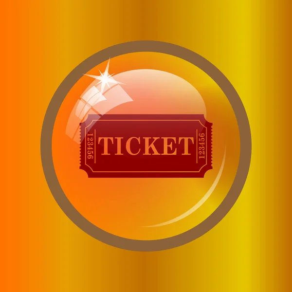 Bioscoop Ticket Pictogram Internet Knop Gekleurde Achtergrond — Stockfoto