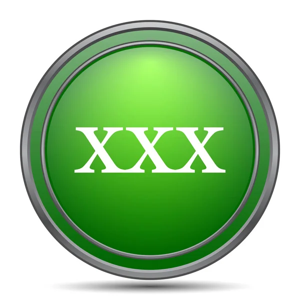 Xxx のアイコン 白い背景の上のインター ネット ボタン — ストック写真