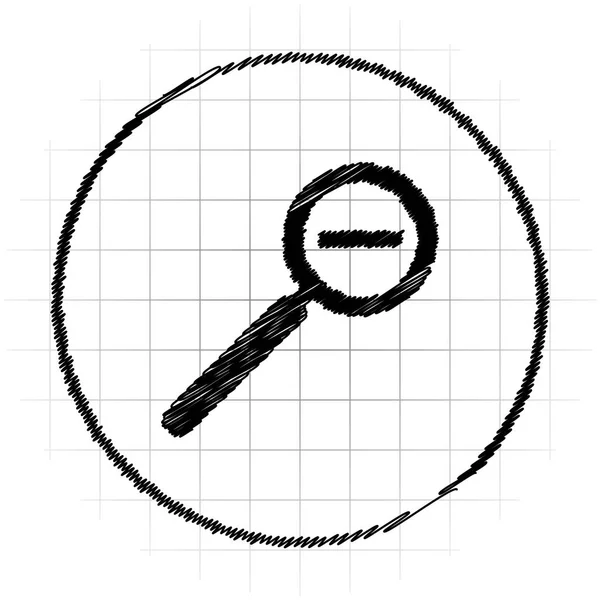 Zoom Out Icon Internet Button White Background — Stock Photo, Image