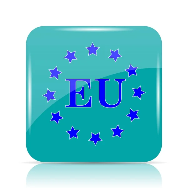 European union icon. Internet button on white background
