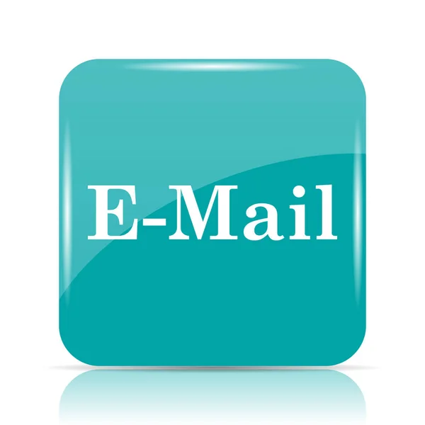 Mail Icon Buton Internet Fundal Alb — Fotografie, imagine de stoc