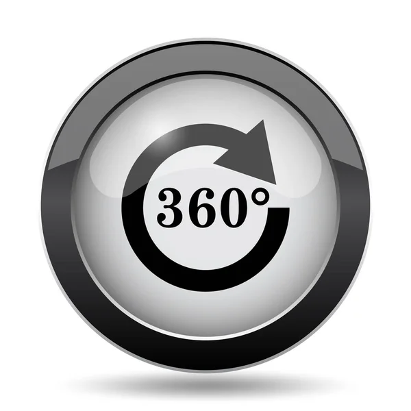 Ricarica Icona 360 Pulsante Internet Sfondo Bianco — Foto Stock