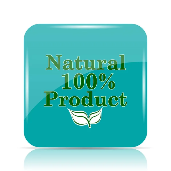 100% naturalny produkt ikona — Zdjęcie stockowe