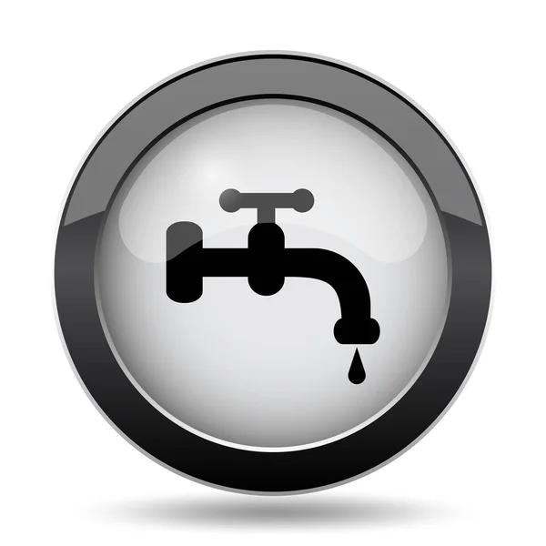 Water Tap Icon Internet Button White Background — Stock Photo, Image