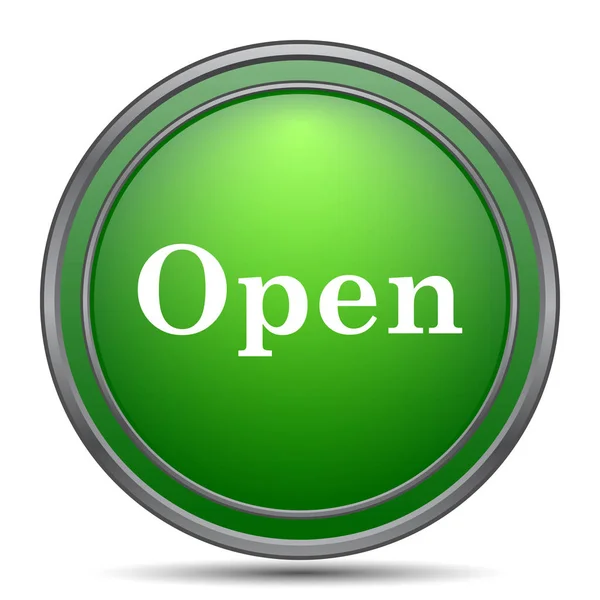 Open Icon Internet Button White Background — Stock Photo, Image