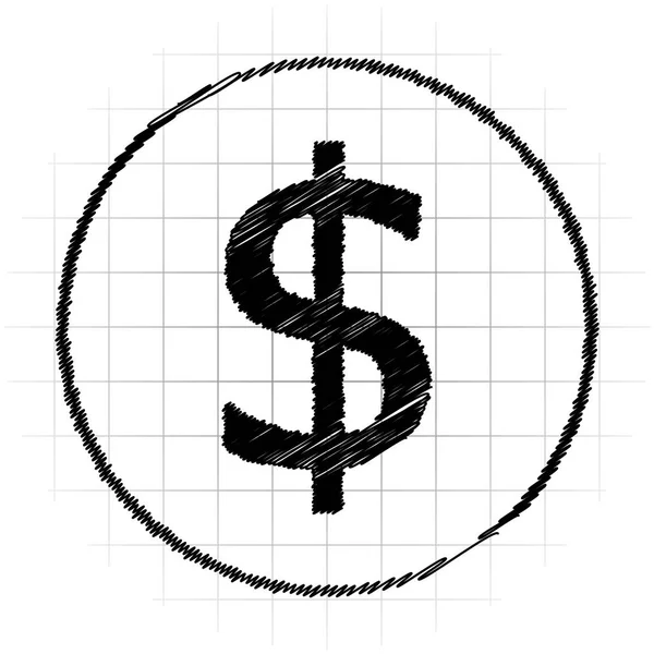 Icono Del Dólar Botón Internet Sobre Fondo Blanco — Foto de Stock
