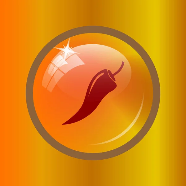Pepper Icon Internet Button Colored Background — Stock Photo, Image