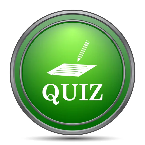 Quiz Pictogram Internet Knop Witte Achtergrond — Stockfoto