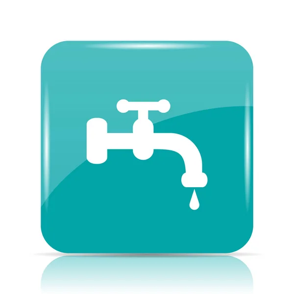 Water Tap Icon Internet Button White Background — Stock Photo, Image