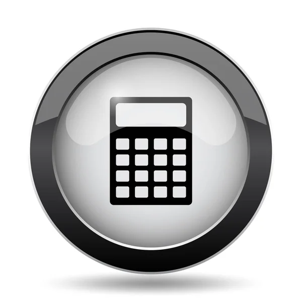 Ikona Kalkulator Przycisk Internet Białym Tle — Zdjęcie stockowe