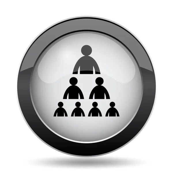 Organizational Chart People Icon Internet Button White Background — Stock Photo, Image