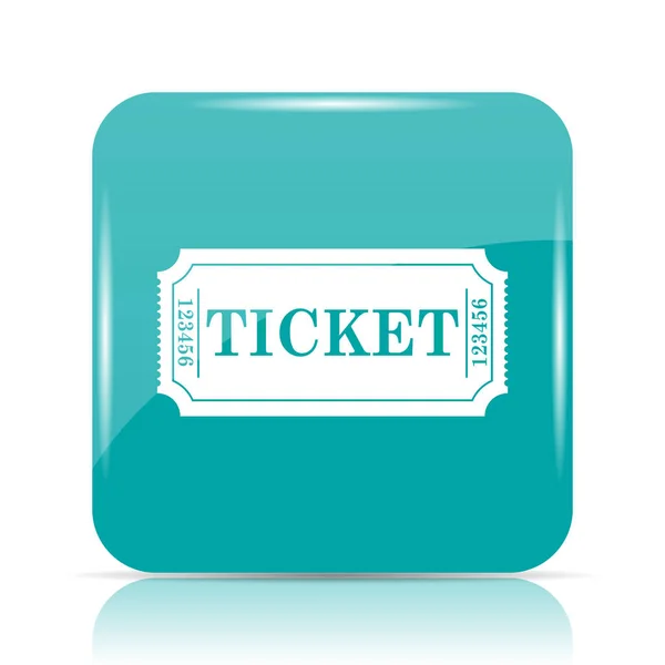 Cinema Ticket Icon Internet Button White Background — Stock Photo, Image