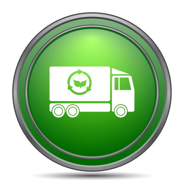 Eco Truck Icon Internet Button White Background — Stock Photo, Image