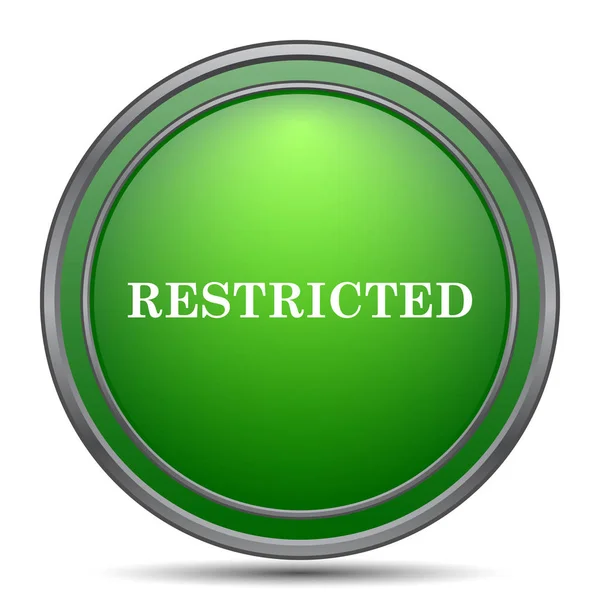 Restricted Icon Internet Button White Background — Stock Photo, Image