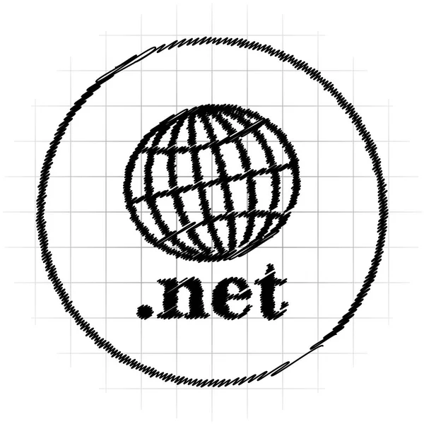 .net icon. Internet button on white background