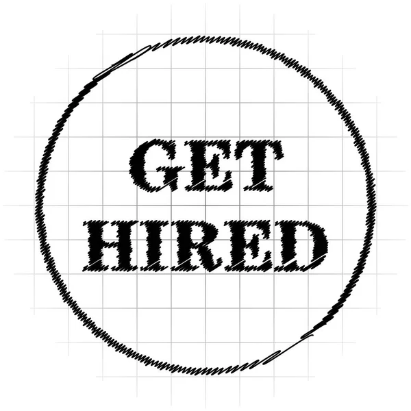 Get Hired Icon Internet Button White Background — Stock Photo, Image