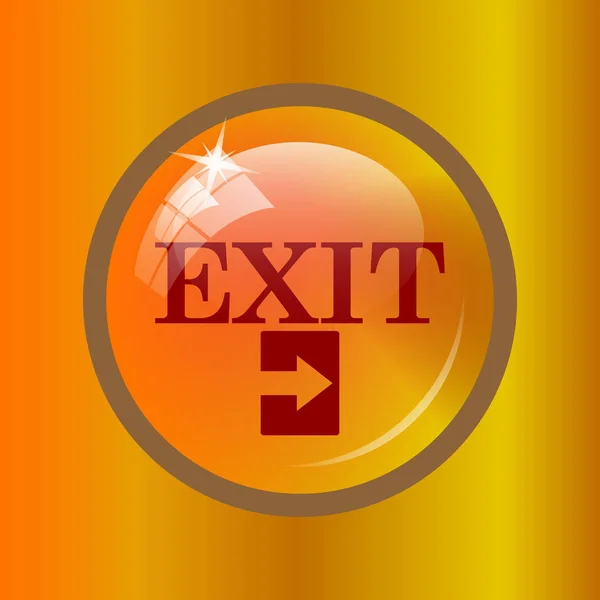 Symbol Exit Internet Tlačítko Barevném Pozadí — Stock fotografie