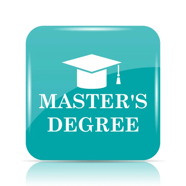 Master\'s degree icon. Internet button on white background