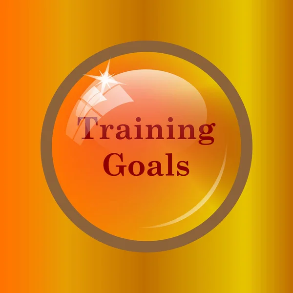 Training Goals Icon Internet Button Colored Background — Stock Photo, Image