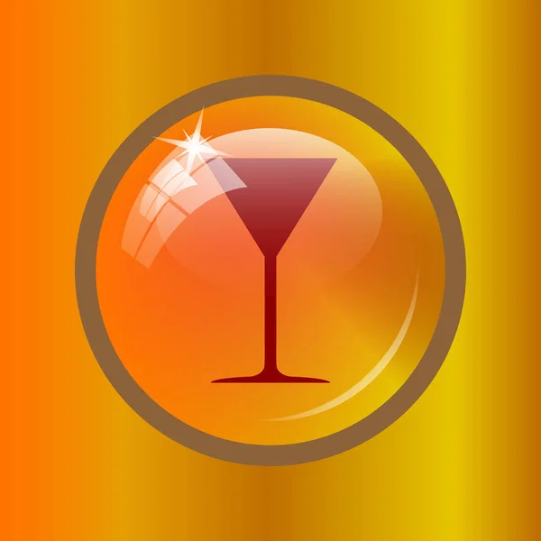 Εικονίδιο Ποτήρι Martini Κουμπί Internet Έγχρωμο Φόντο — Φωτογραφία Αρχείου