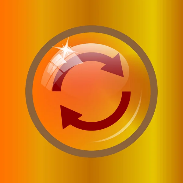 Reload Two Arrows Icon Internet Button Colored Background — Stock Photo, Image