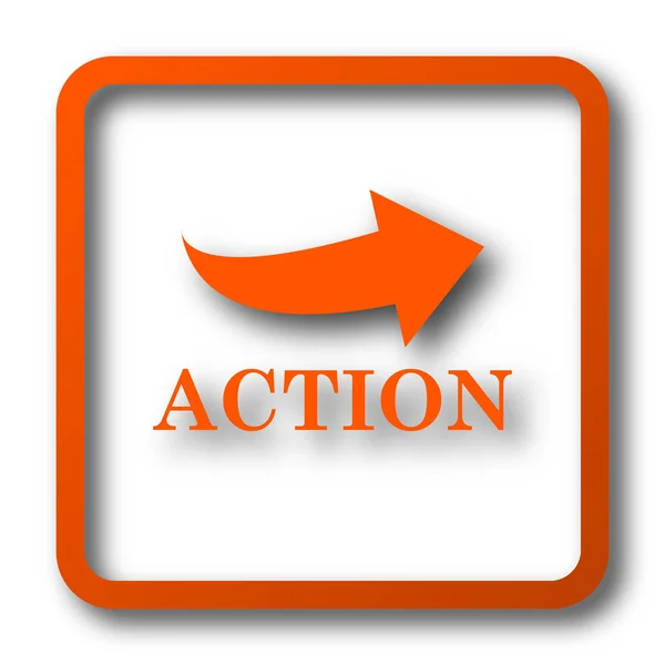 Action Icon Internet Button White Background — Stock Photo, Image