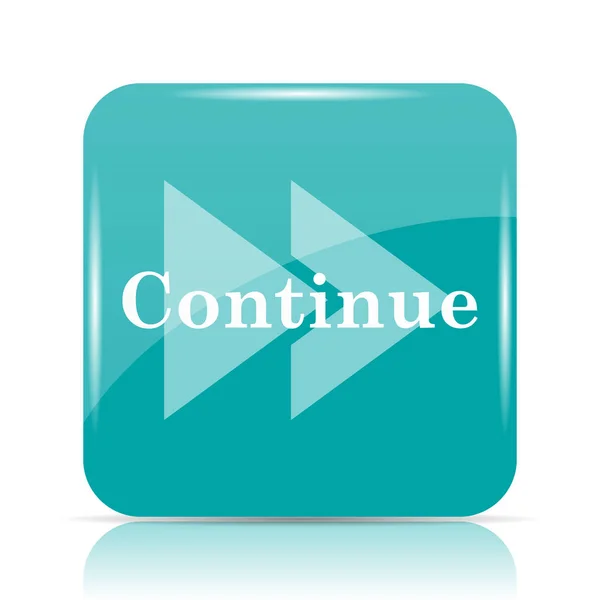 Continue icon. Internet button on white background