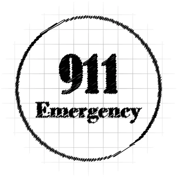911 आइकन टरन बटन — स्टॉक फ़ोटो, इमेज