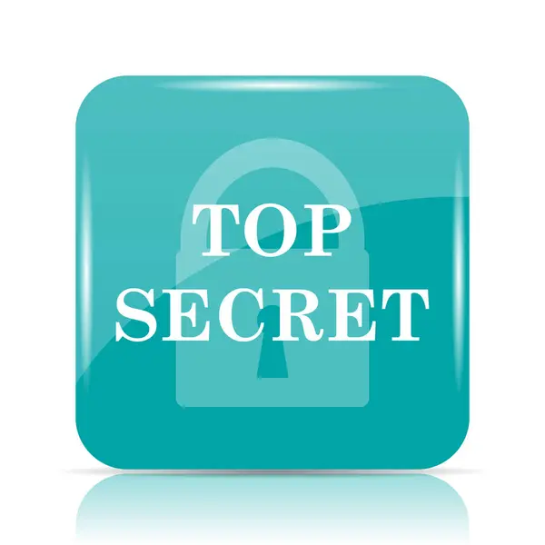 Icône Top Secret Bouton Internet Sur Fond Blanc — Photo