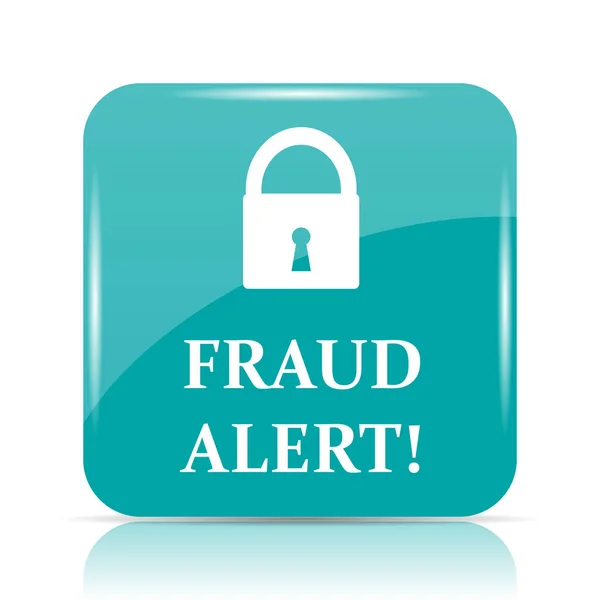 Fraud alert icon. Internet button on white background