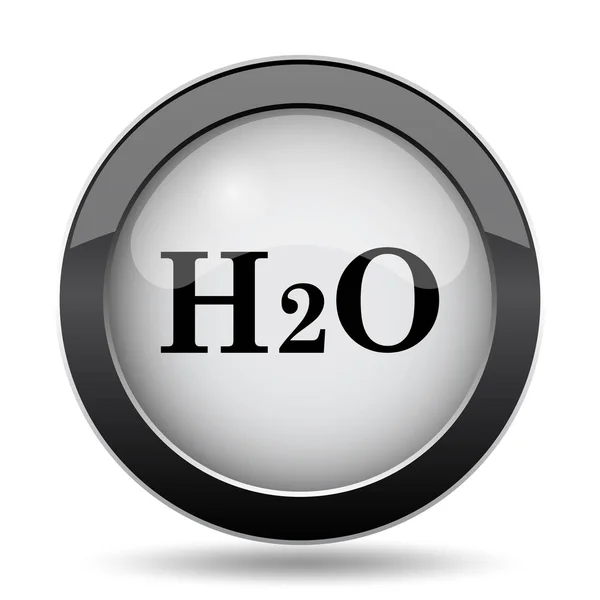 H2O Ikonen Internet Knappen Vit Bakgrund — Stockfoto