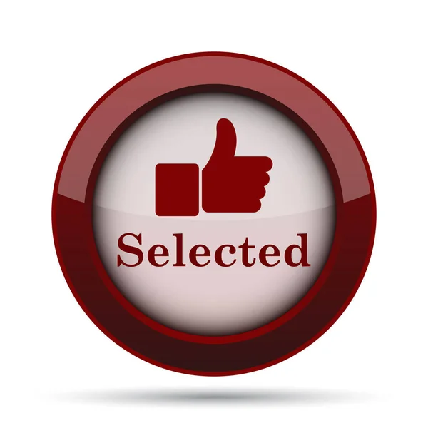 Selected icon. Internet button on white background.
