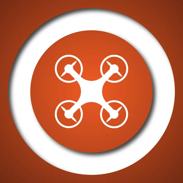 Drone icon. Internet button on white background.