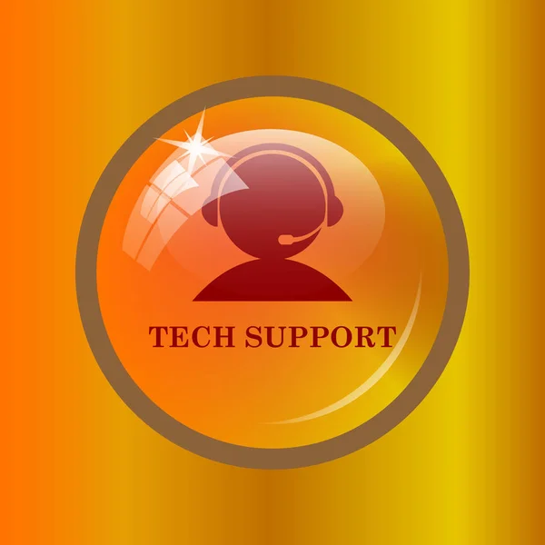 Tech Support Ikoontje Internet Knop Gekleurde Achtergrond — Stockfoto