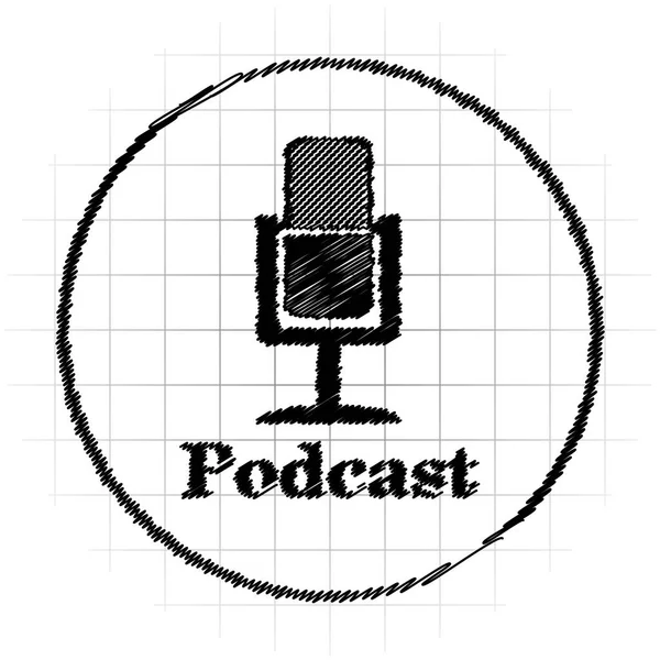 Podcast icono — Foto de Stock