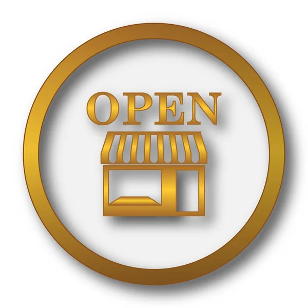 Open store icon. Internet button on white background