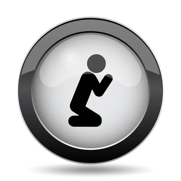 Prayer Icon Internet Button White Background — Stock Photo, Image