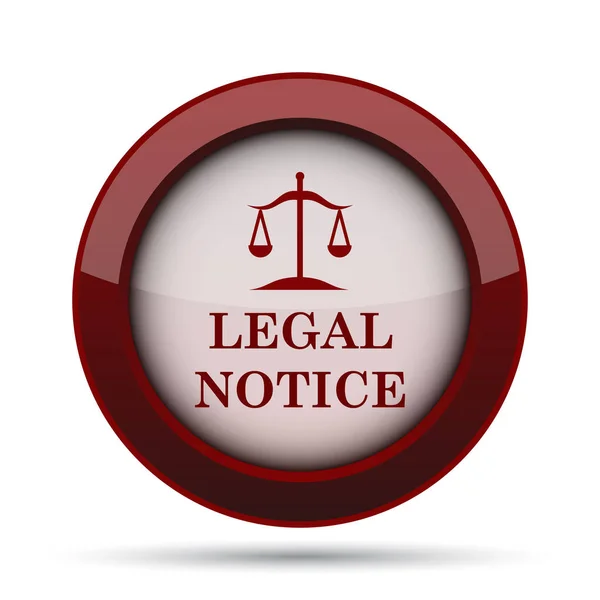 Legal notice icon. Internet button on white background.