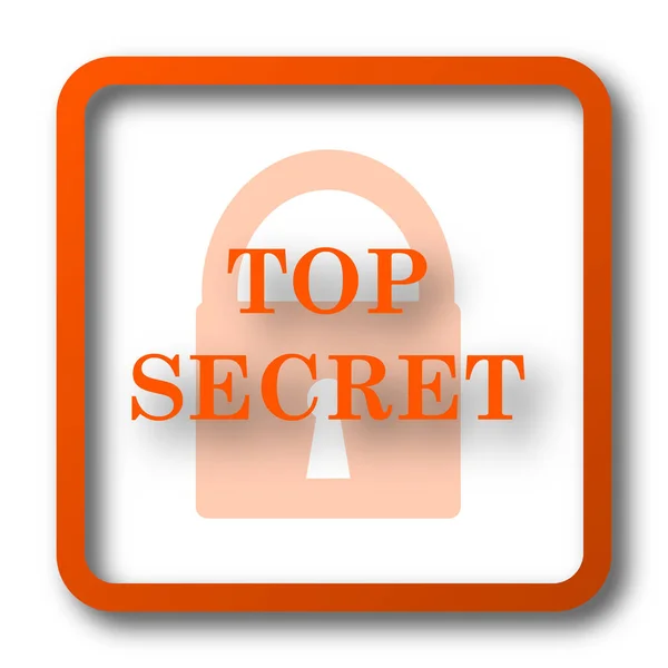 Icône Top Secret Bouton Internet Sur Fond Blanc — Photo