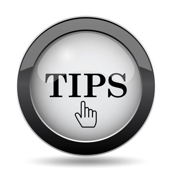 Tips icon. Internet button on white background