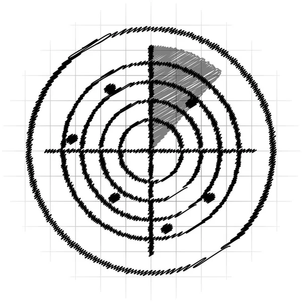 Radar Ikona Internet Tlačítko Bílém Pozadí — Stock fotografie