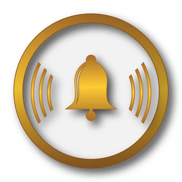 ベルのアイコン 白い背景の上のインター ネット ボタン — ストック写真