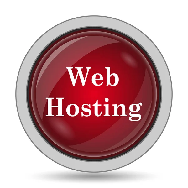 Web Hosting Pictogram Internet Knop Witte Achtergrond — Stockfoto