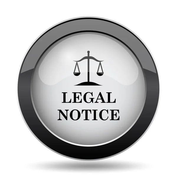 Legal notice icon. Internet button on white background