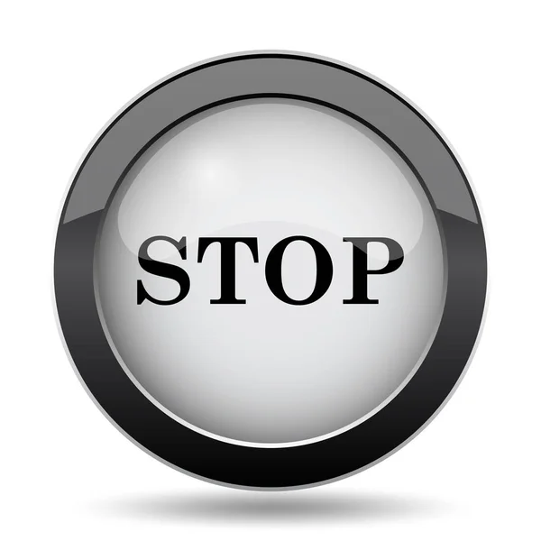 Stop Symbol Internet Taste Auf Weißem Hintergrund — Stockfoto