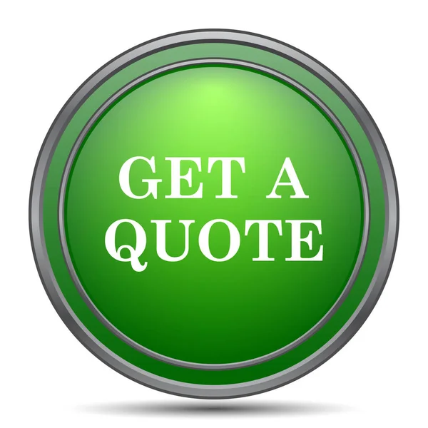 Get Quote Icon Internet Button White Background — Stock Photo, Image