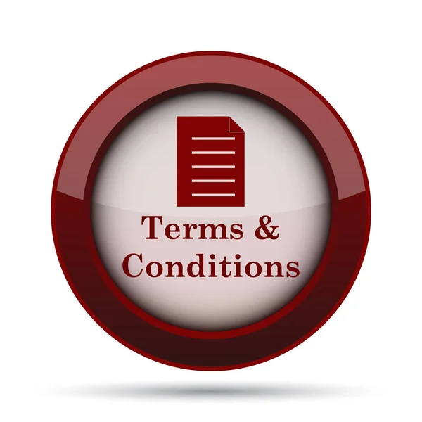 Terms Conditions Icon Internet Button White Background — Stock Photo, Image