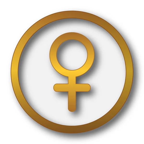 Θηλυκό Σύμβολο Εικονίδιο Κουμπί Internet Άσπρο Φόντο — Φωτογραφία Αρχείου